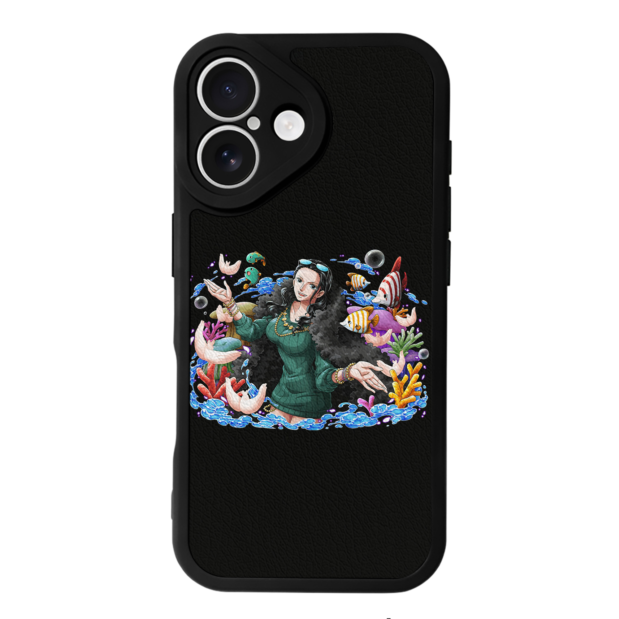 （画像用） ワンピース ニコ・ロビン ONE PIECE Nico Robin 【iPhone 16シリーズ対応】シリコンスマホケース（レザー調） 材質：シリコン